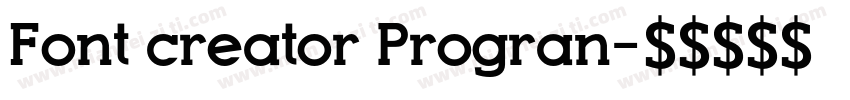 Font creator Progran字体转换